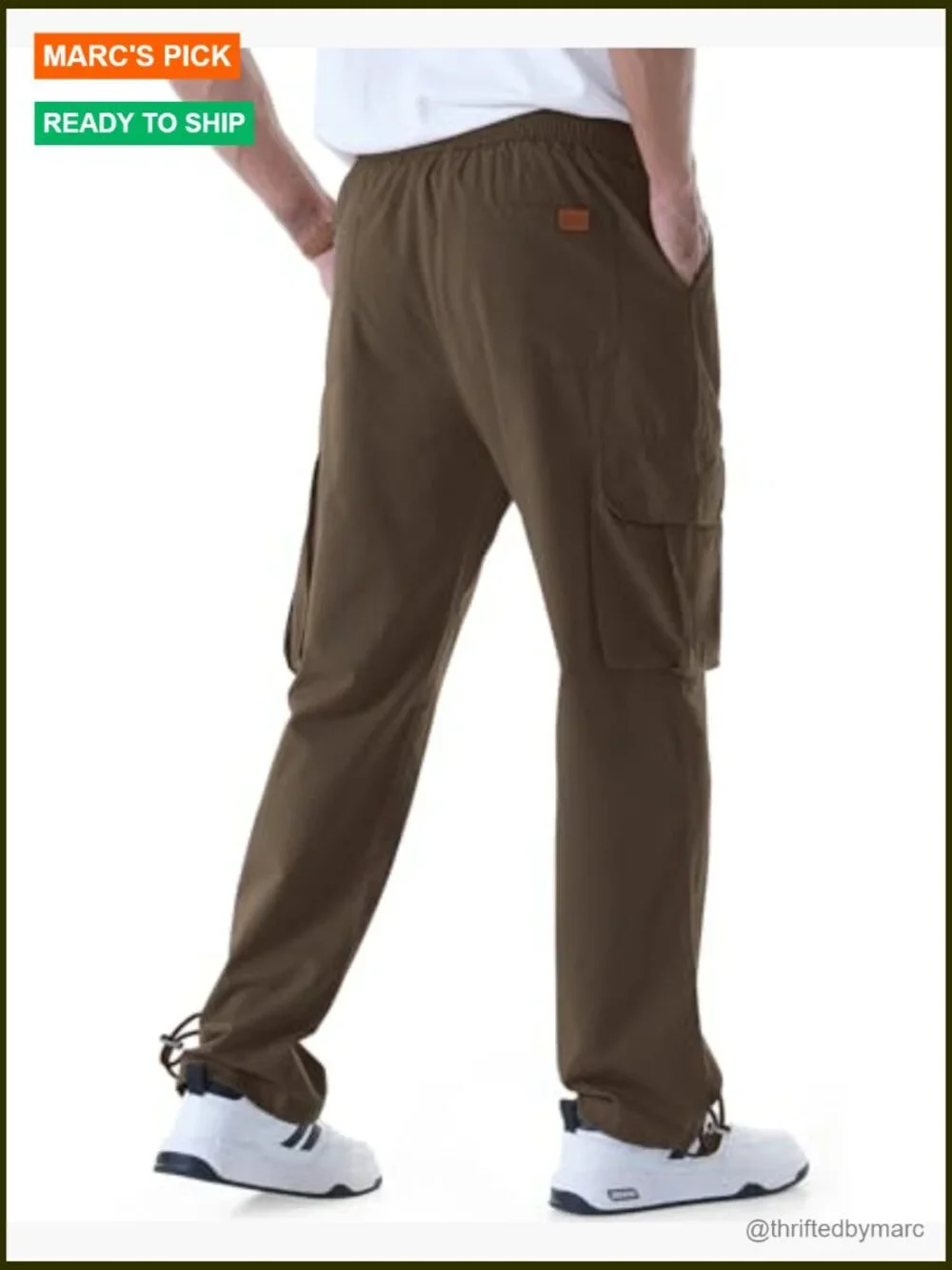 Men's Cargo Joggers Relaxed Fit Cotton Sweatpants with Pockets